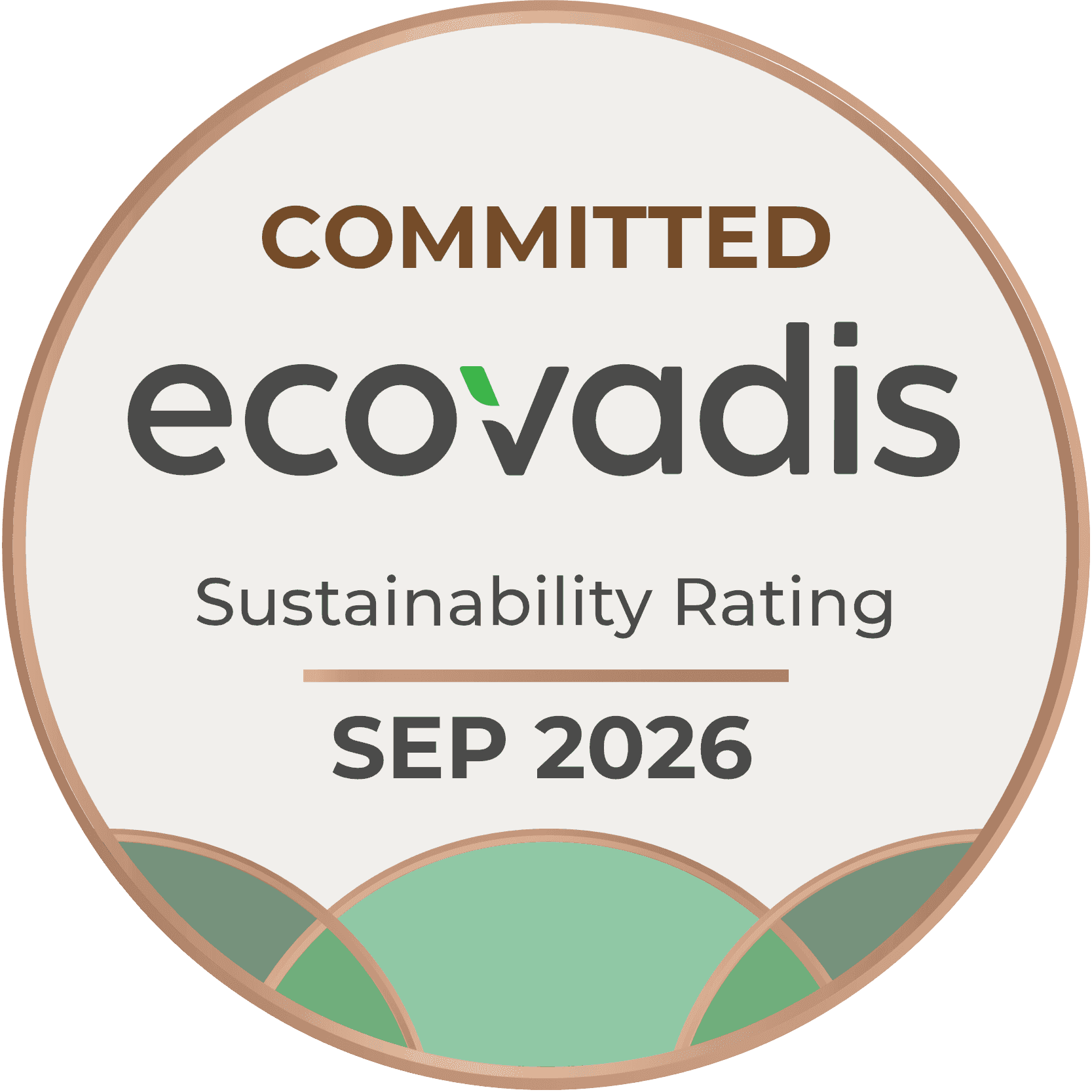 Badge EcoVadis Committed, septembre 2026